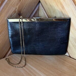 Vintage Etra 50s Black Leather Purse